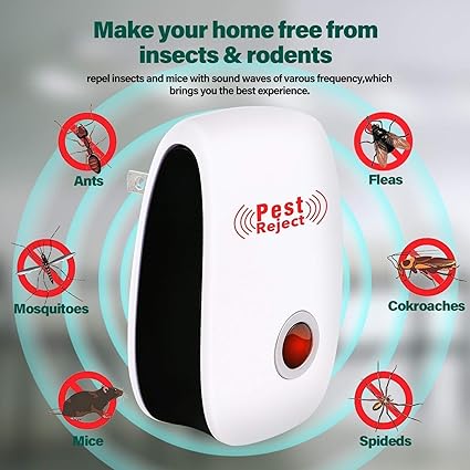 2018 actualizado] repelente de plagas ultrasónico, juego de 6 ...