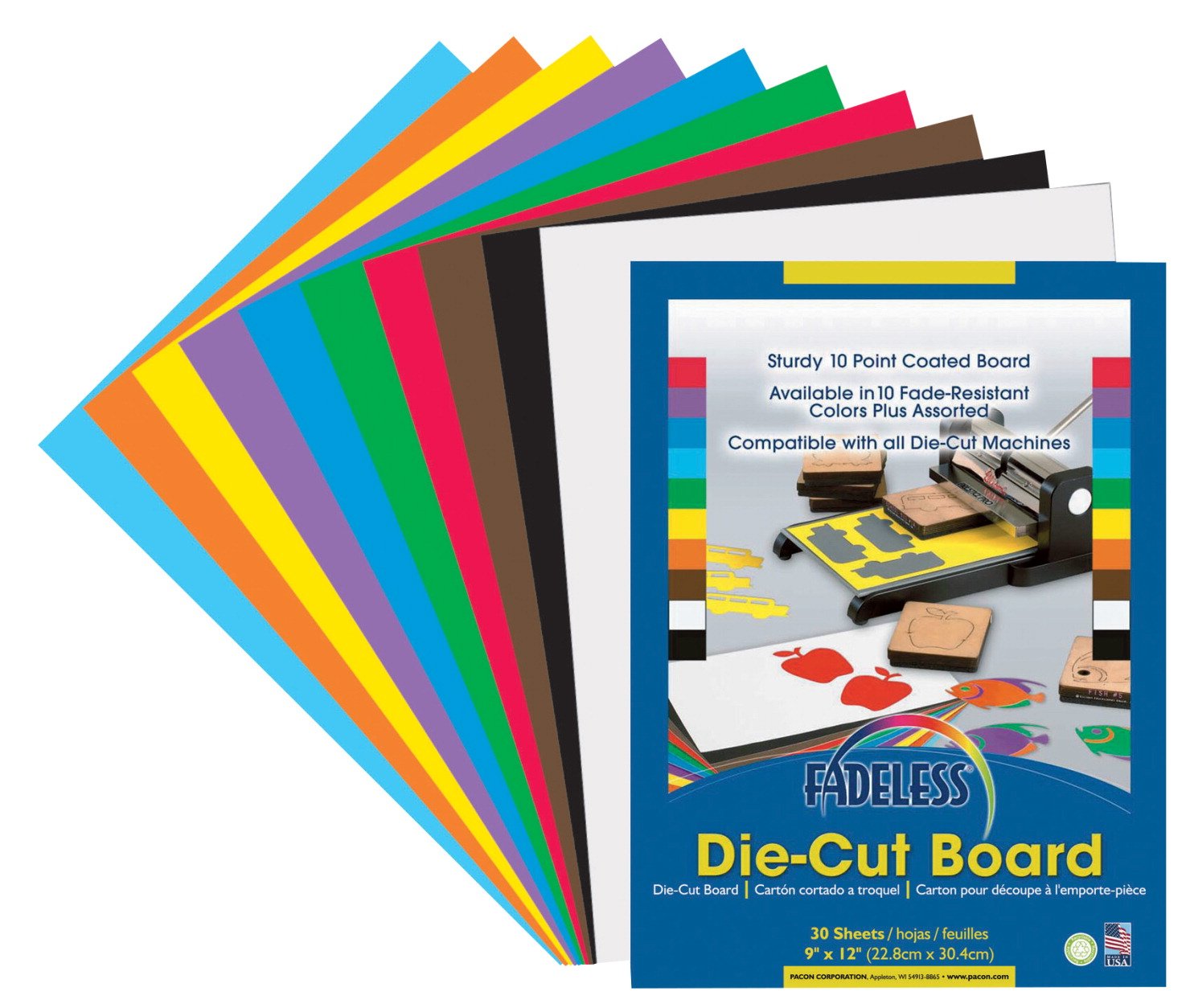 Fadeless 0077555 DieCut Board, Assorted Color, 0.3" Height