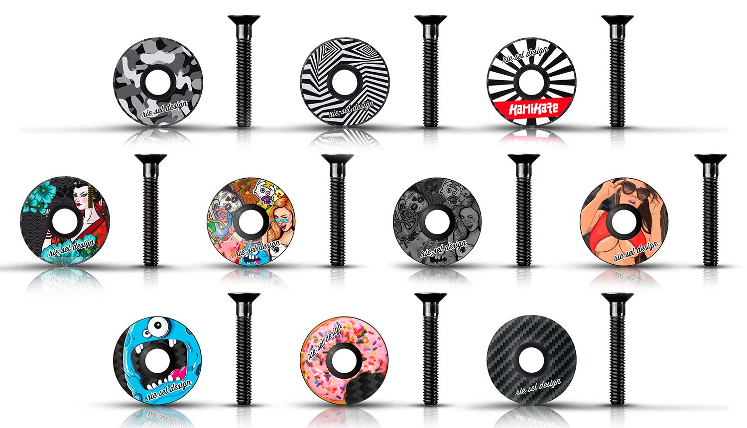 Riesel Design Top Cap Stem Cap MTB Stem Cover Mountainbike Road Bike