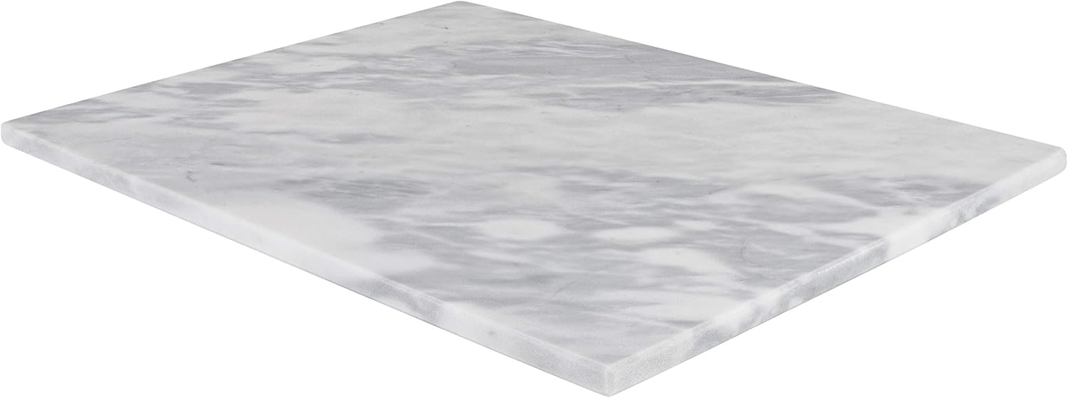 Homeries Marble Pastry Board (12 x 16 Inches) Marble Serving Tray for Cheese