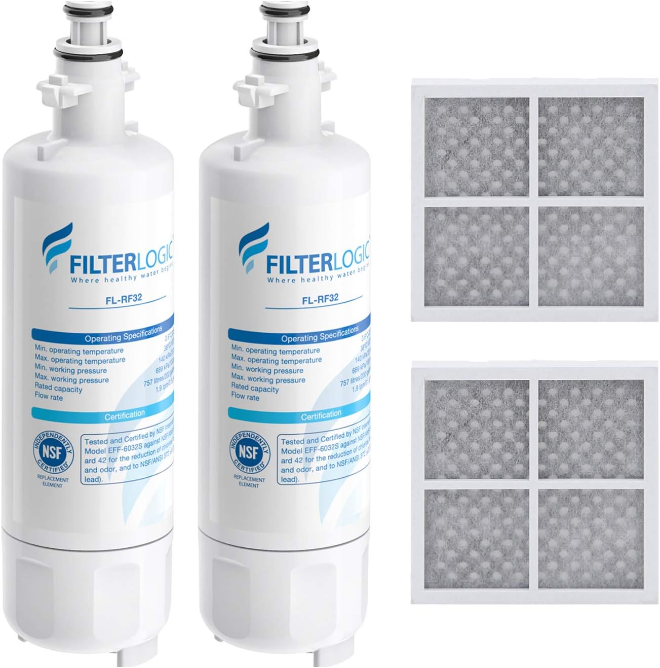 FilterLogic ADQ36006101 Refrigerator Water Filter and Air