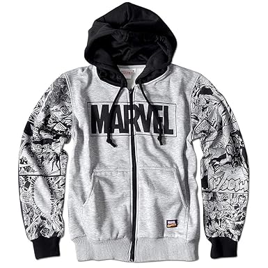Amazon Co Jp Marvel マーベル ジップパーカー パーカー 裏起毛