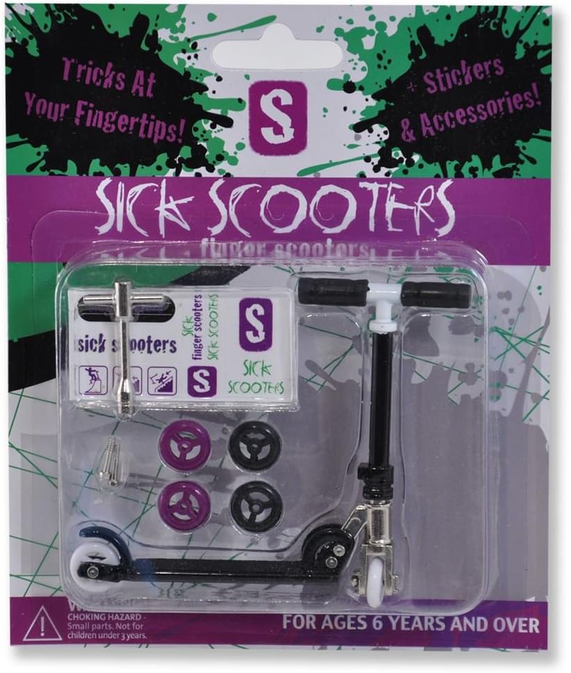 Sick Scooters Finger Stunt Tricks Micro Scooter - Black