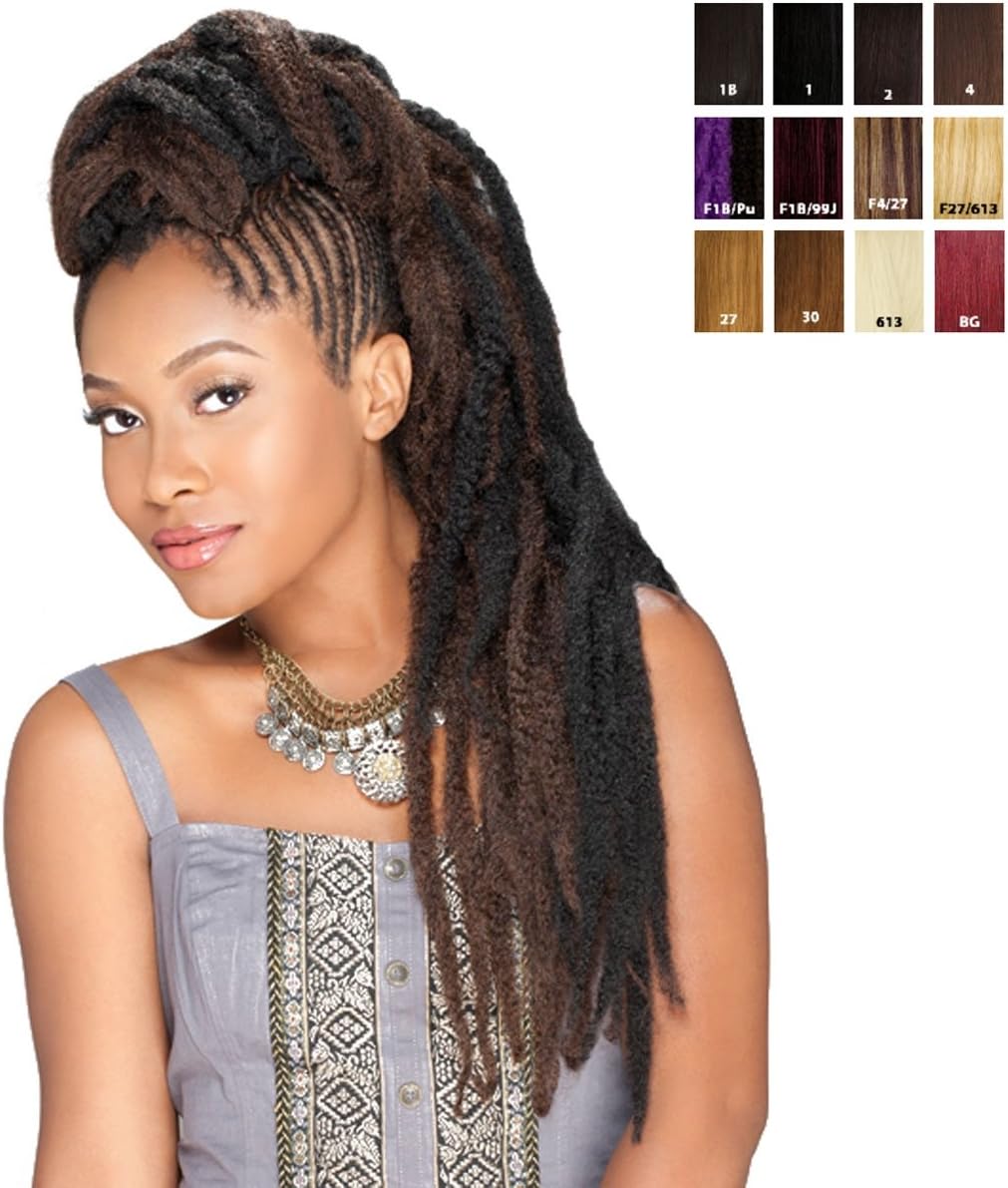 Sensationnel Soft N Silky Afro Natural Twist Braid Premium Quality All Color (1B(Off Black)) by Soft N Silky
