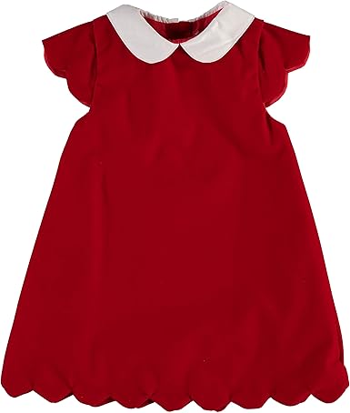 red dress with white collar