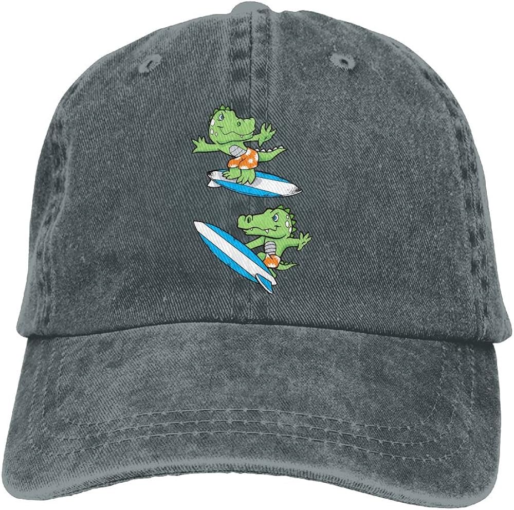 C&appp Alligator Surfing Retro Adjustable Baseball Caps Denim Cap at