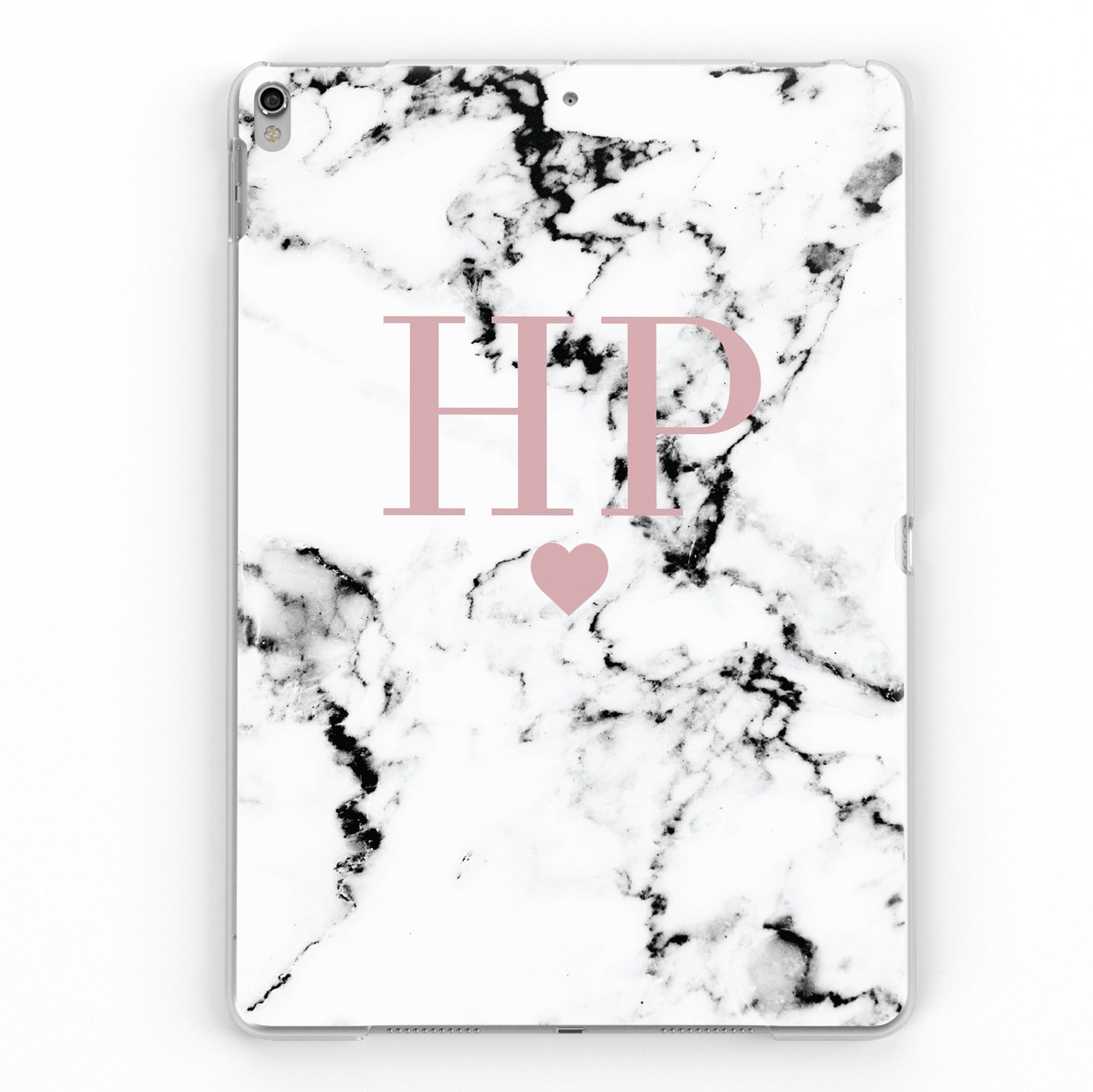 Dyefor Personalised Marble Pink Heart Custom Back Case Cover Apple