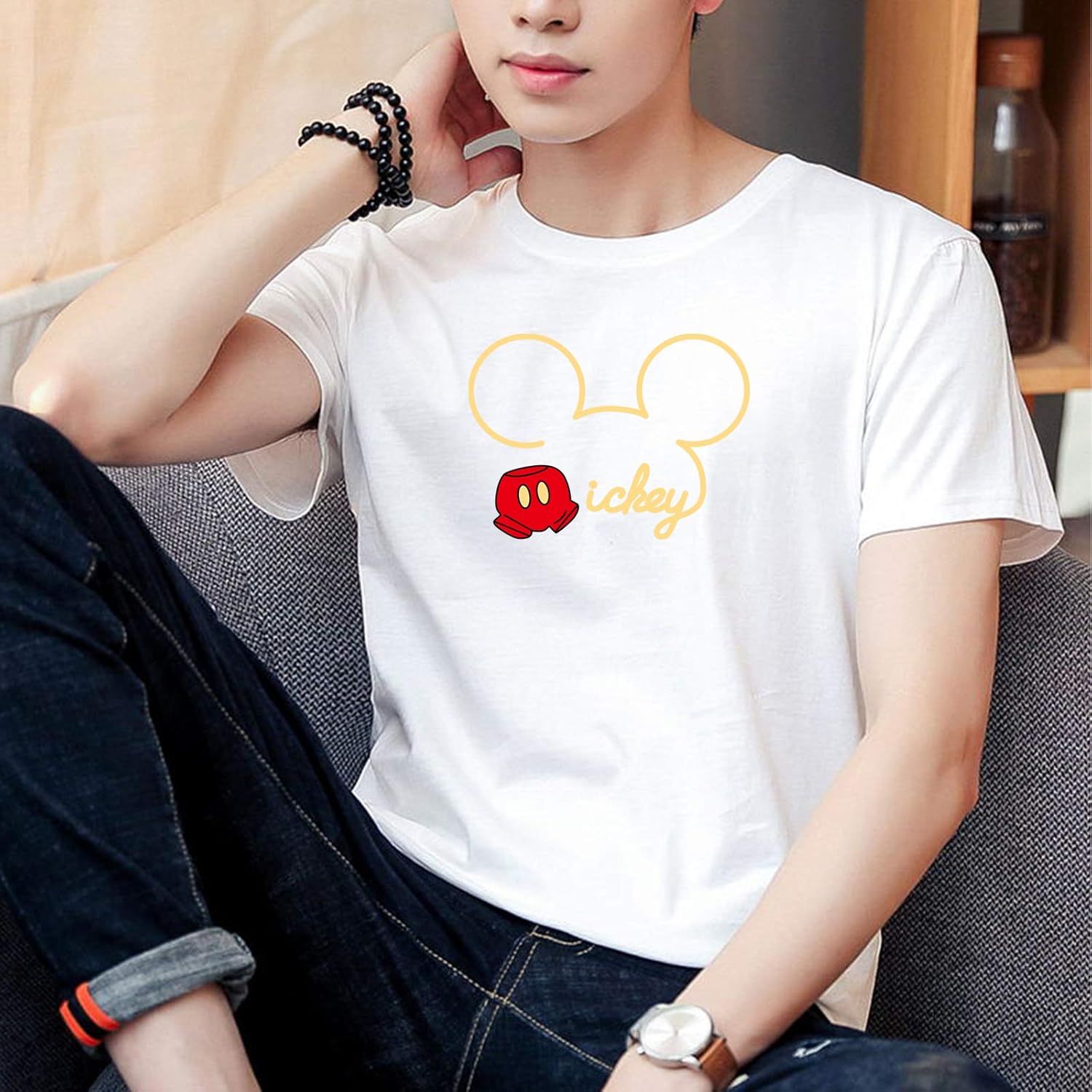 Amazon Co Jp 親子ペアルック Tシャツ 子供 ガールズ ボーイズ 半袖 メンズ レディース T Shirt 21ミッキー愛好家のために用 お誕生日 ディズニー用ペアルック 男の子 女の子 親子服 キャラクタ 可愛い カジュアル 春游 夏 服 ファッション小物