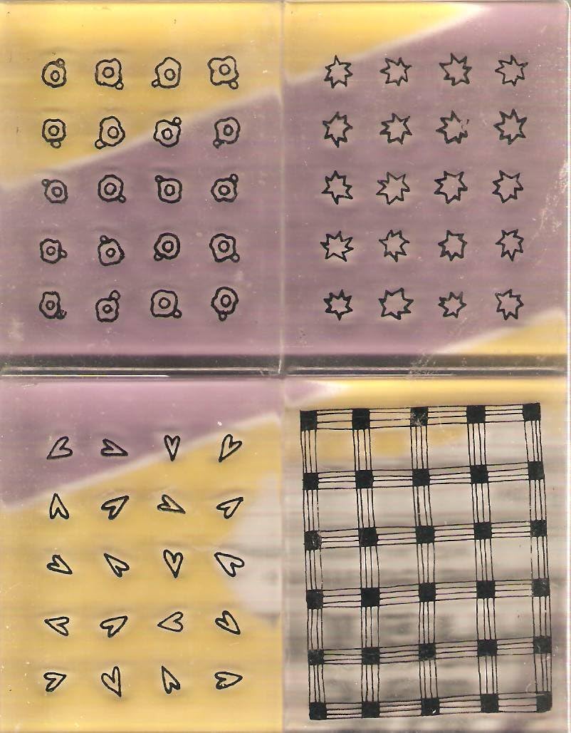 Clear Impressions Acrylic Stamps, Set of 4 Kitchen & Dining