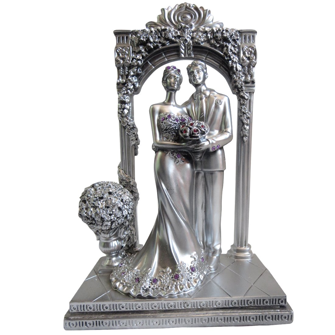 Buy Hickoo Silver Finish Love couple Statue Showpiece Romantic Decorative Handicraft Figurine