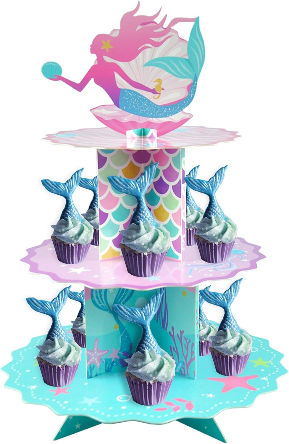 Mermaid Cake Stand 3 Tier Mermaid Themed Cake Stand For