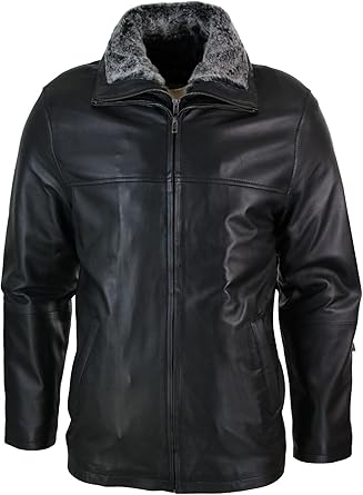 fur lined leather jacket mens