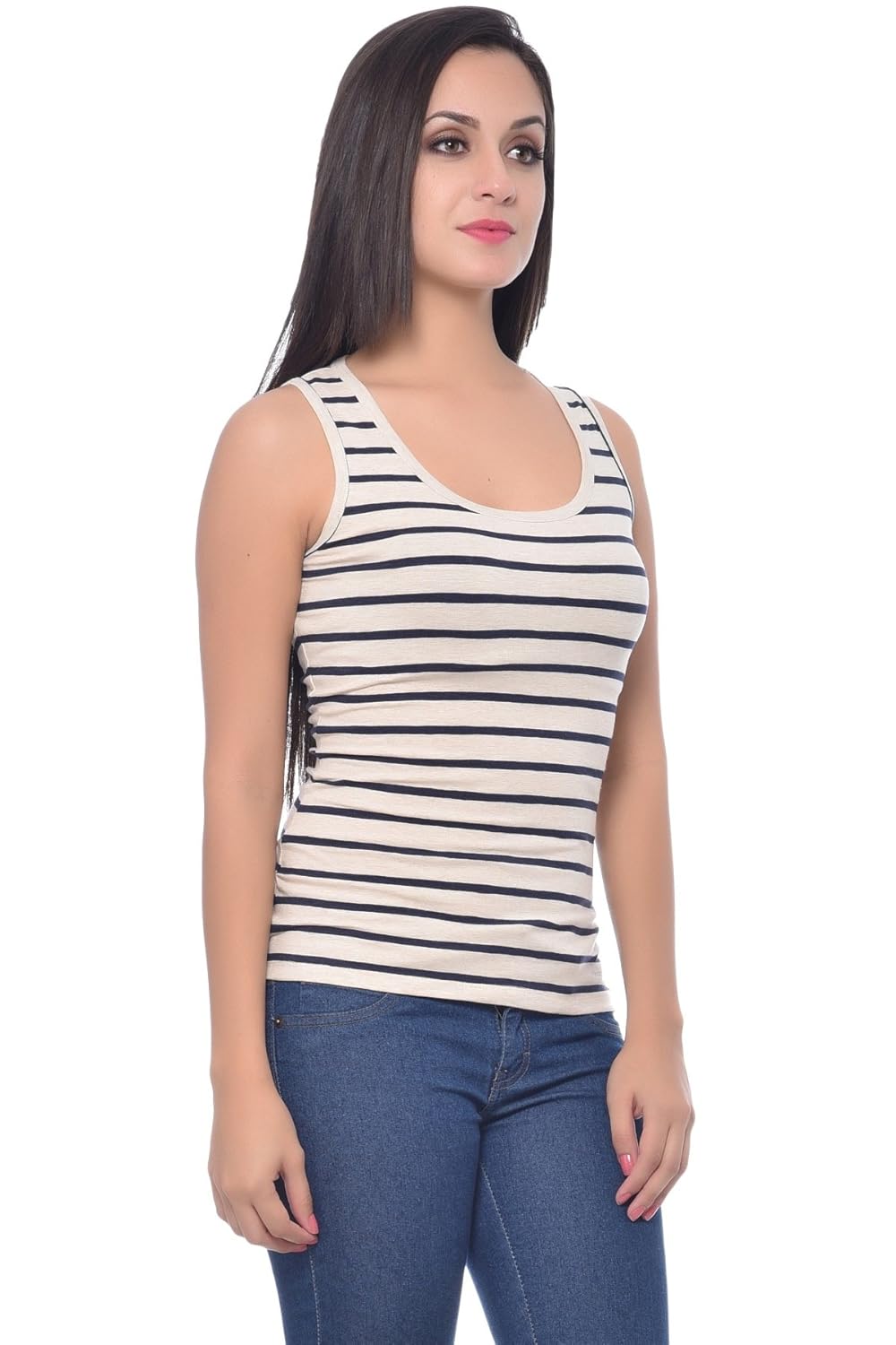 frenchtrendz women cotton spandex medium tank top