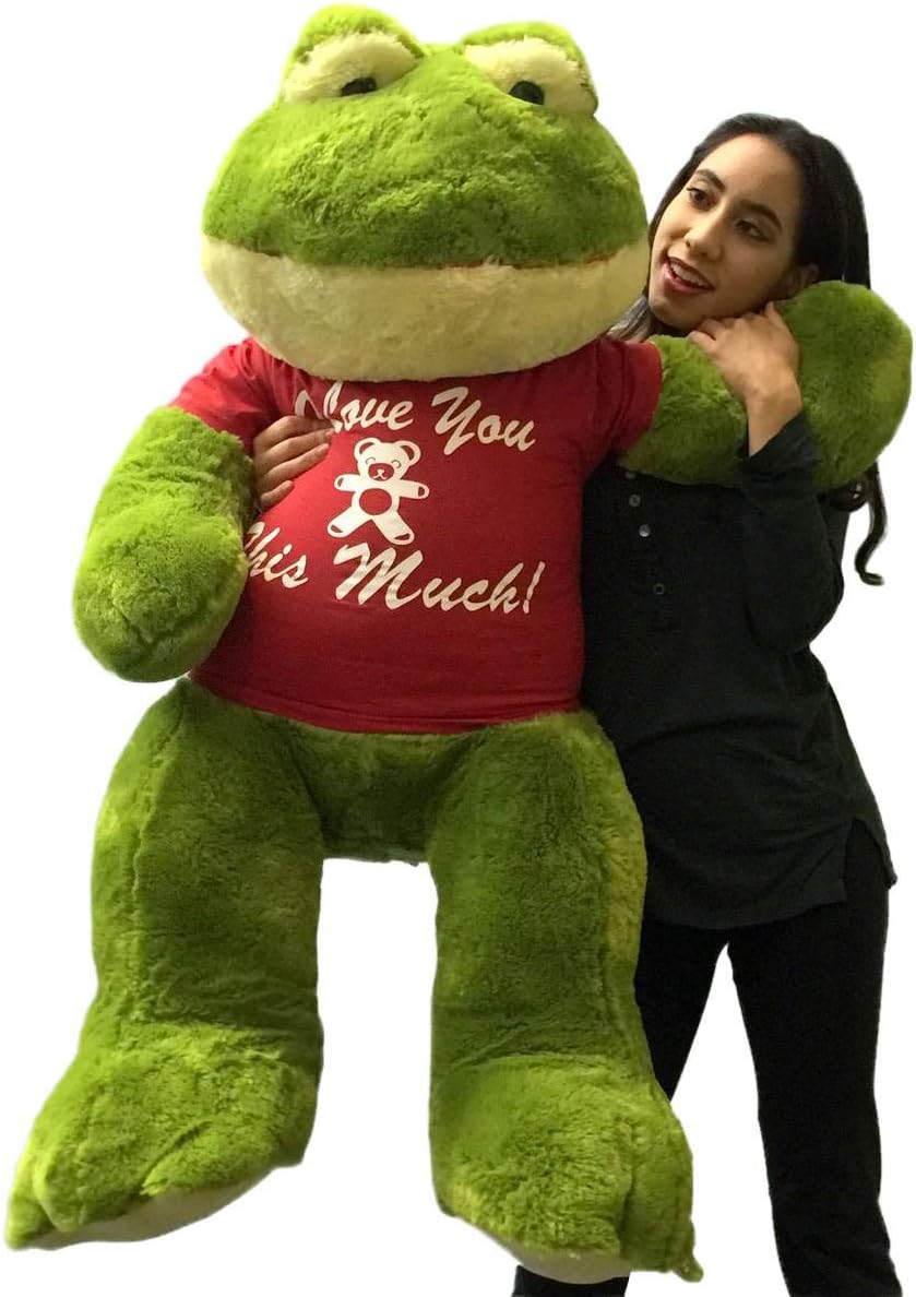 large stuffed frog