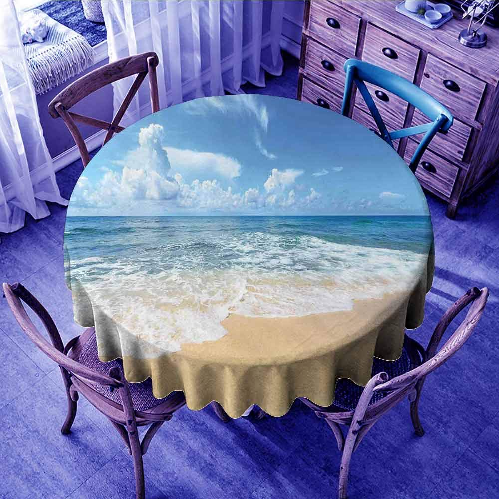 Best waves print plastic table cloth