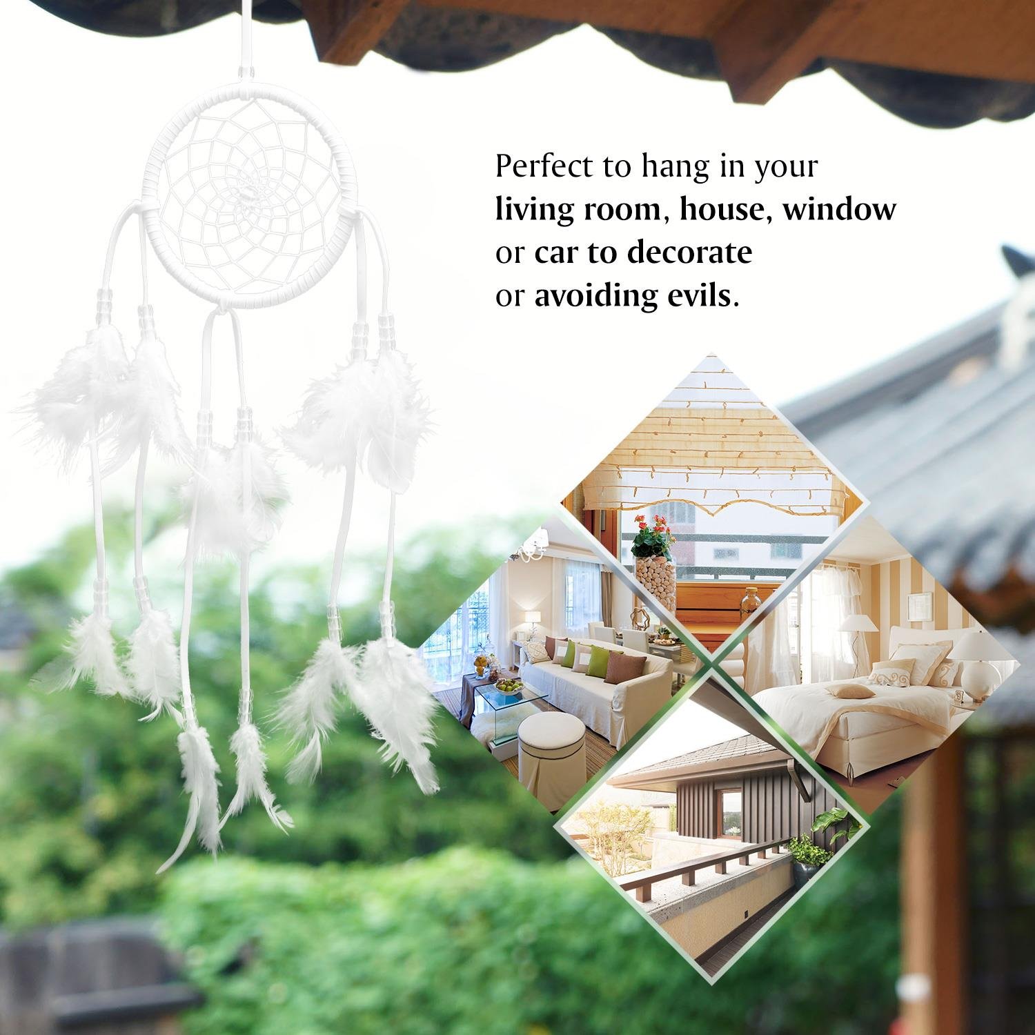 SOLEDI® Dream Catcher Circular Net with Feathers Wall Hanging Decoration Ornament
