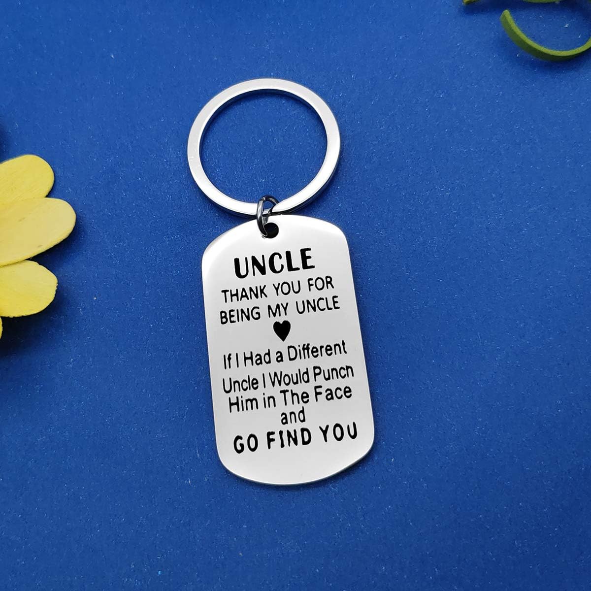 Uncle Keyring Gifts Fathers Day Gift Thank You for Being My Uncle Keyring Christmas Birthday Gifts for Uncle Thanksgiving Gifts Uncle Gifts from Niece Nephew - Image 3