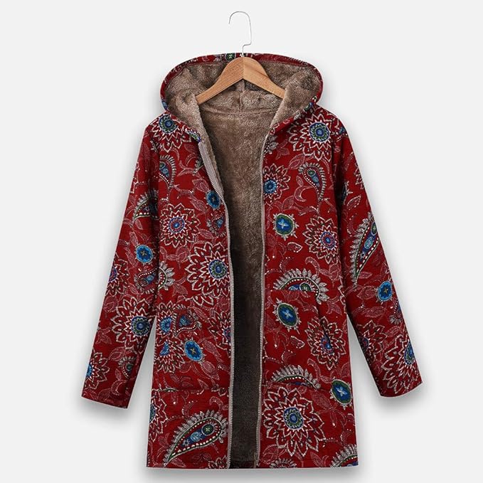 Clearance Sale Fleece Winter Coat Plus Sizewomen Warm Parka Hooded Zipper Jacket
