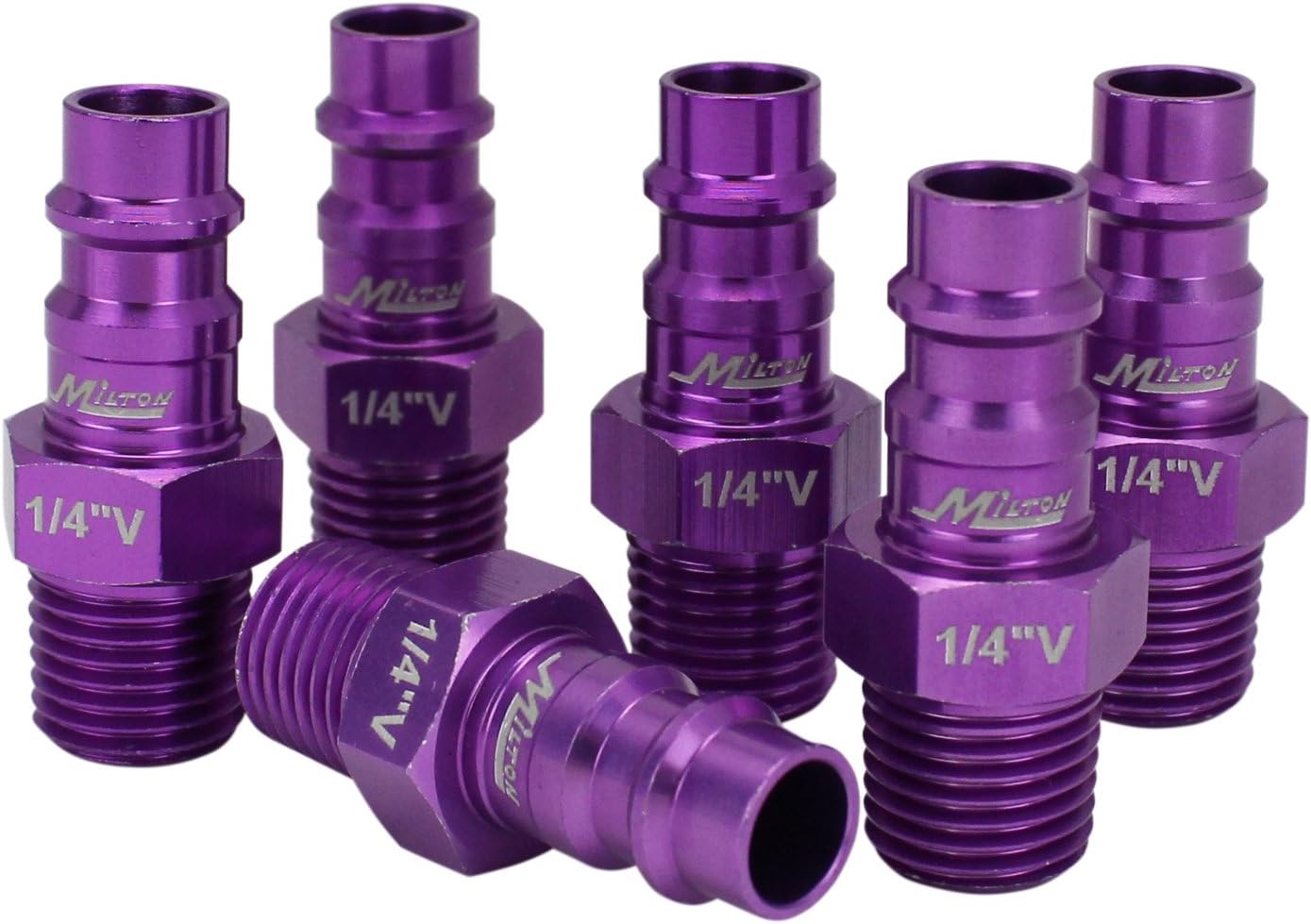 ColorFit by Milton HIGHFLOWPRO S-314VKIT Coupler & Plug Kit - (V-Style, Purple) - 1/4" NPT, (14-Piece) - - 