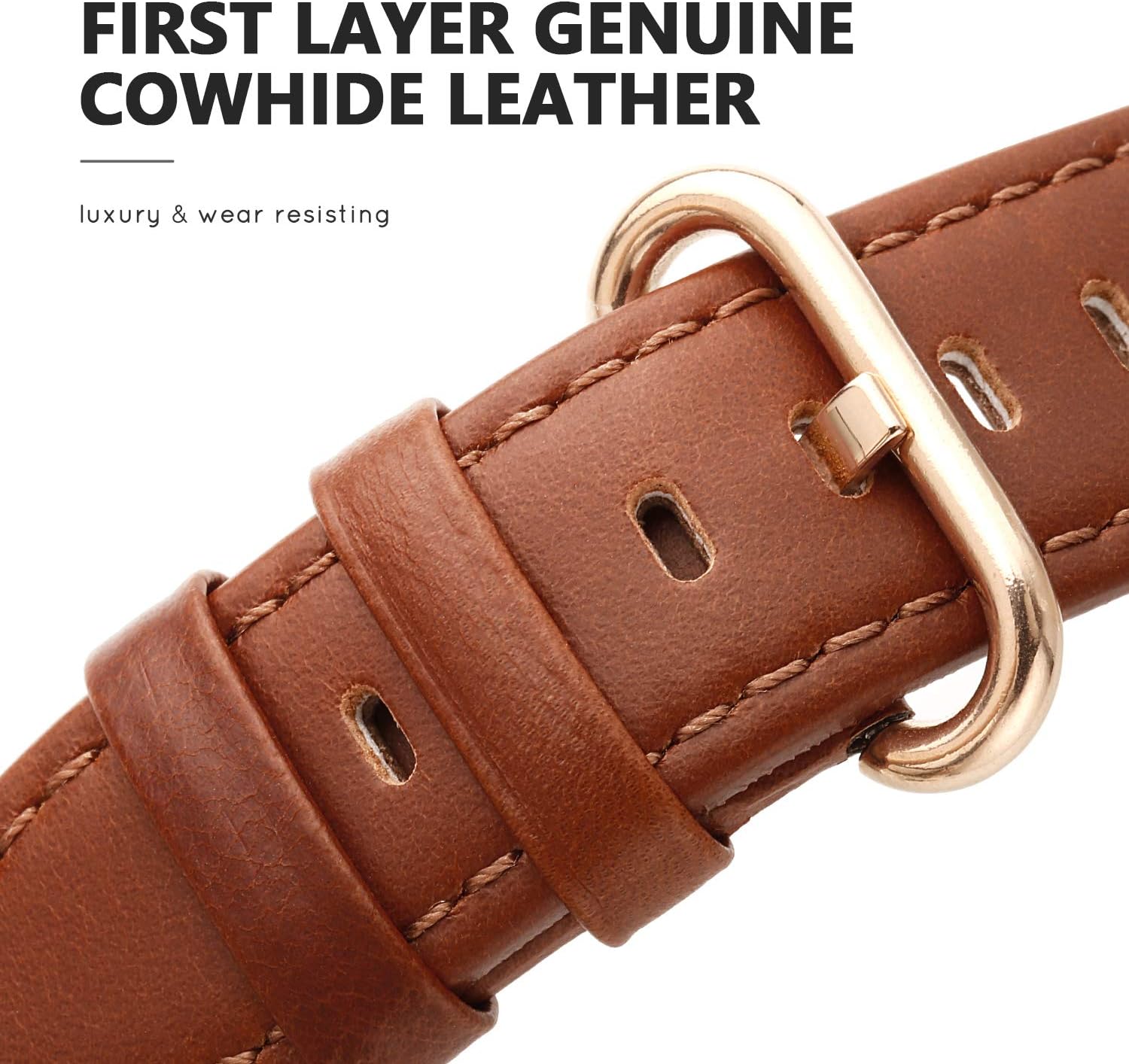 SWEES Leather Strap Compatible for iWatch Band 38mm 40mm - Image 4