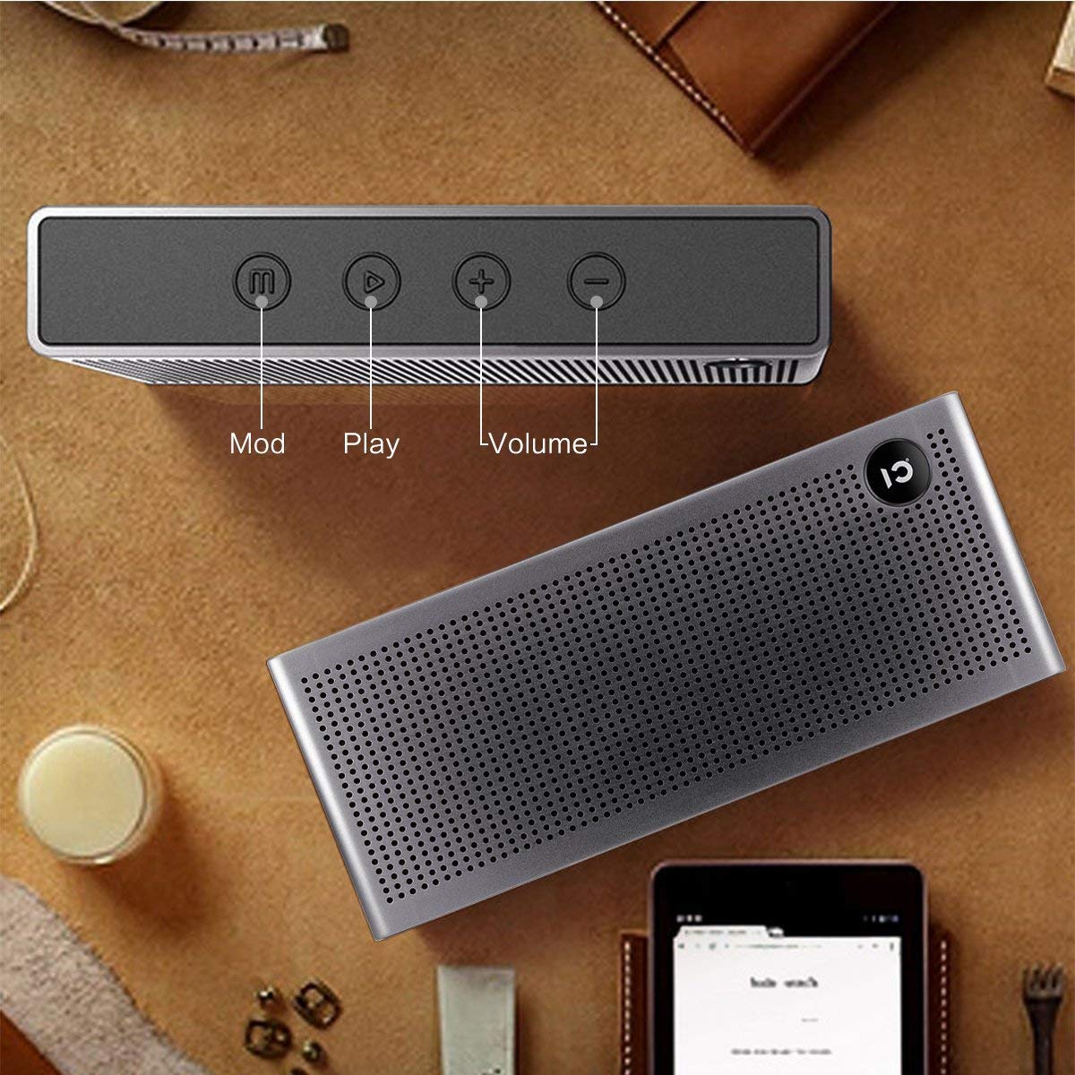 Wireless Bluetooth Speaker Portable with Superior Stereo Sound Built in Microphone Handsfree