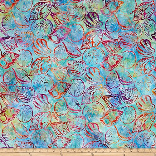 Robert Kaufman 0469875 Artisan Batiks Totally Tropical Shells Fabric by The Yard, Rainbow Buy