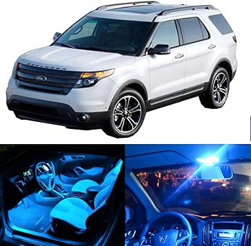 Amazon Com Cciyu 10 Pack Ice Blue Led Bulb Led Interior Lights Accessories Replacement Package Kit Replacement Fit For 15 17 Replacement Fit For Ford Explorer Automotive