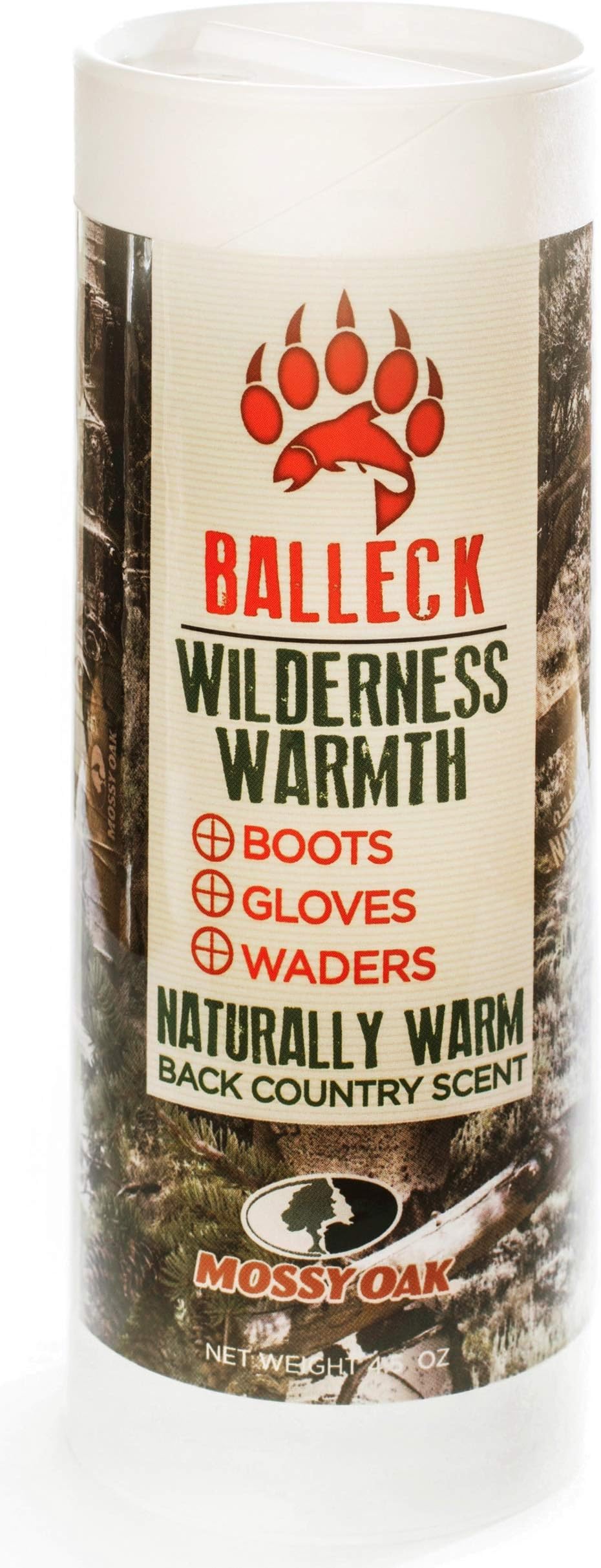 Balleck Wilderness Warmth: No Cold Feet Warming Powder Heating Cold Hands and Feet with Back-Country Scent to Keep Your Scent Covered - Mossy Oak Wilderness Warmth 2 oz