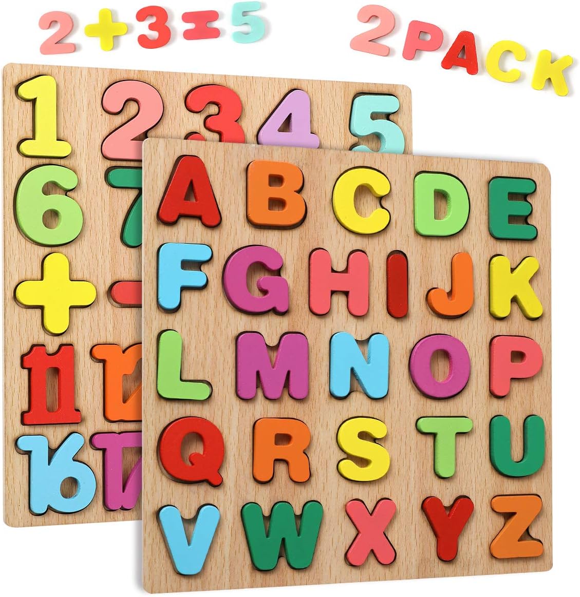 wgde toy Wooden Puzzles for 2 3 4 Year Old Kids Toddlers, Toys Gifts