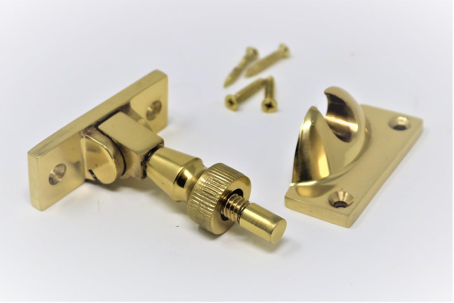 Visua Brighton Sash Lever Lock Fastener Twist Catch Polished Brass