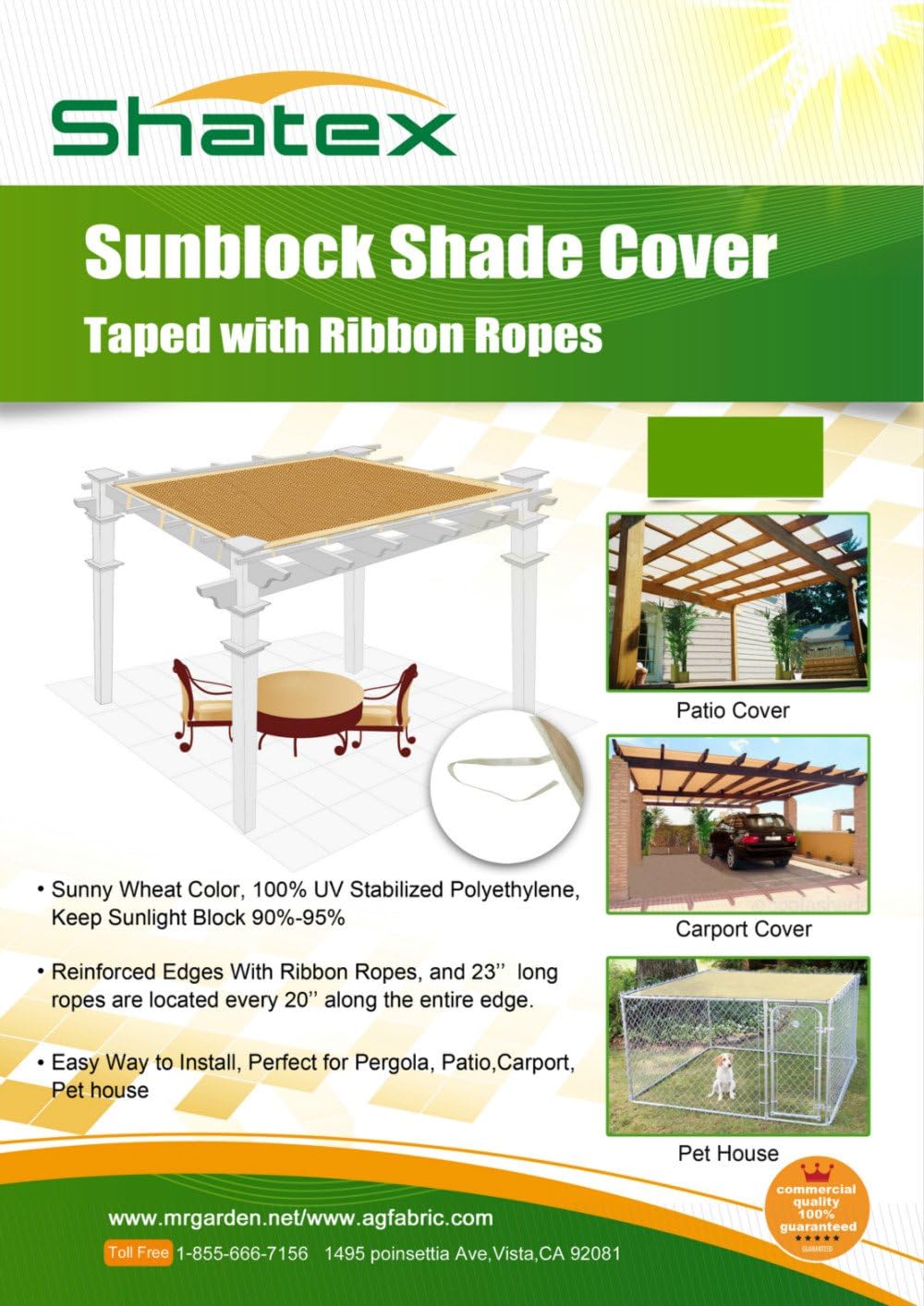adjustable shade pergola 8 x 8 on Amazon Com Shatex Shade Panel Block 90 Of Uv Rays With Ready Tie Up Ribbon For Gazebo Porch 8 X 12 Wheat Garden Outdoor