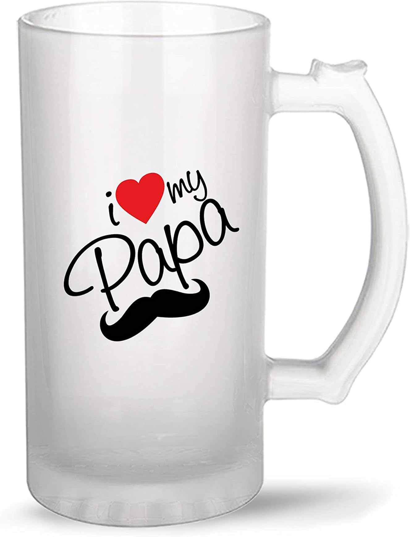 iKraft® I Love My Papa, Father’s Day Gift for Dad Frosted Beer Mug 16Oz