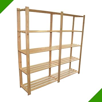 sehr großes Holzregal Lagerregal Regal mit 5 Lattenböden