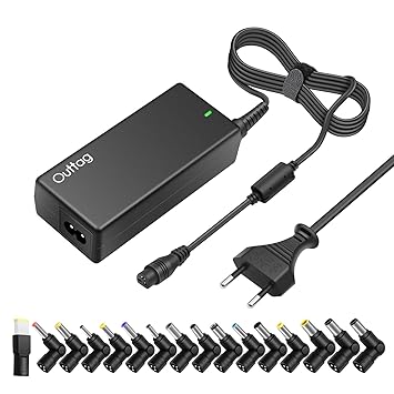 Outtag 65W Universal Laptop Netzteil 15V 16V 18.5V 19V 19.5V 20V Ladegerät für HP Pavilion Dv6 Dv7, Spectre X360 13t, Toshiba