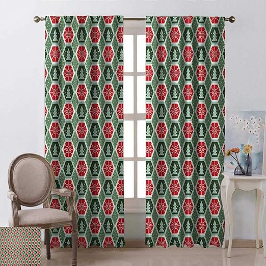 Amazon Com Youpinnong Geometric Curtains Printed Geometric