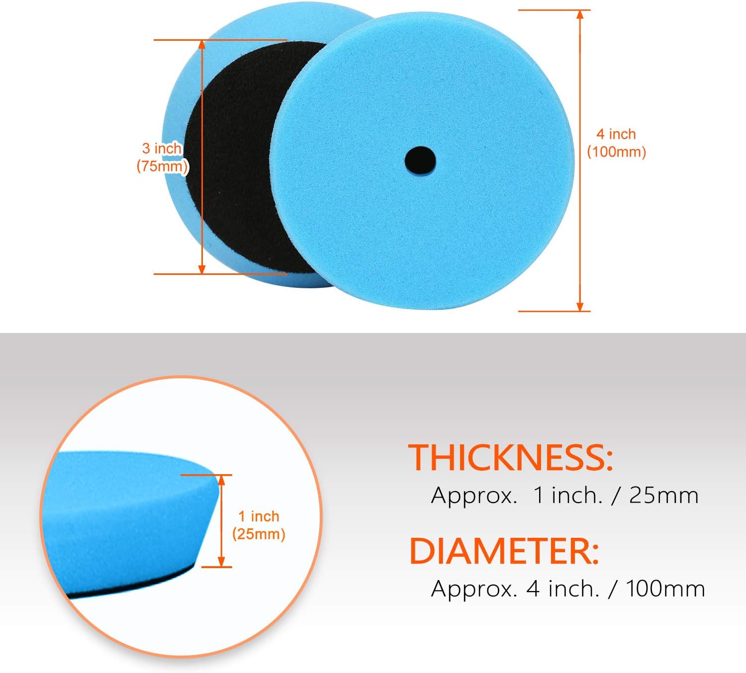 Polisher, SPTA Orbital Car Polisher 3 Inch 10mm/780W Variable Speed Orbit Dual Action Polisher Auto Detailing Tools Come with DA Polishing Pads+Sanding Discs+Pad Conditioning Brush+Car Scratch Remover: Automotive