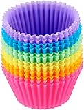 AmazonBasics Reusable Silicone Baking Cups, Muffin and Cupcake, Pack of 12