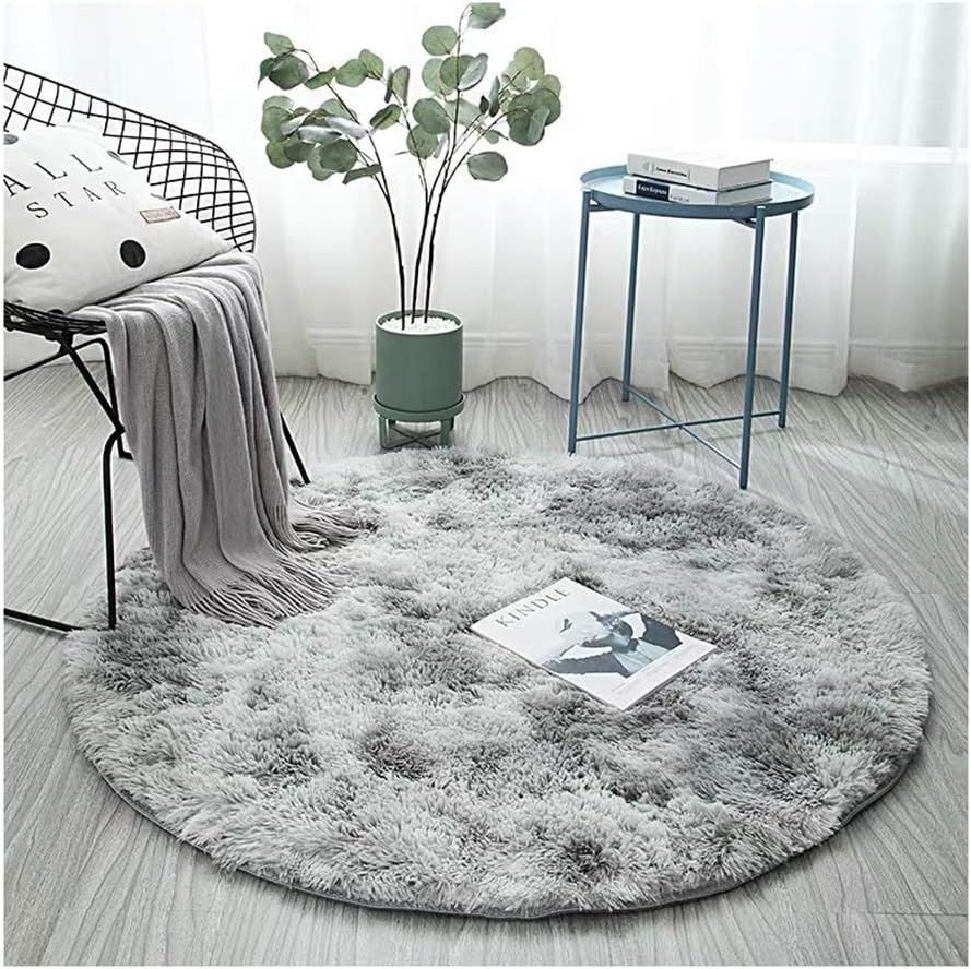 2 6ft Wsgjhb Tapis Ultra Doux Tapis Moderne Pour Chambre Coussin Tapis Rond En Fourrure Moelleuse Pour Salon Chambre Bebe Chambre Enfant Decoration Chambre Ado Fille Bleu 80cm Bebe Puericulture La Chambre De Bebe