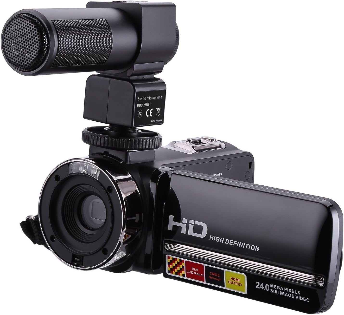 Digital Camcorder,3.0 Inch FHD 1080P Camera Camcorder,24MP Video Camera with 270 Degrees Rotatable Screen,16X Digital Zoom Camcorder Recorder