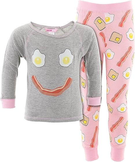 bacon and eggs baby pajamas
