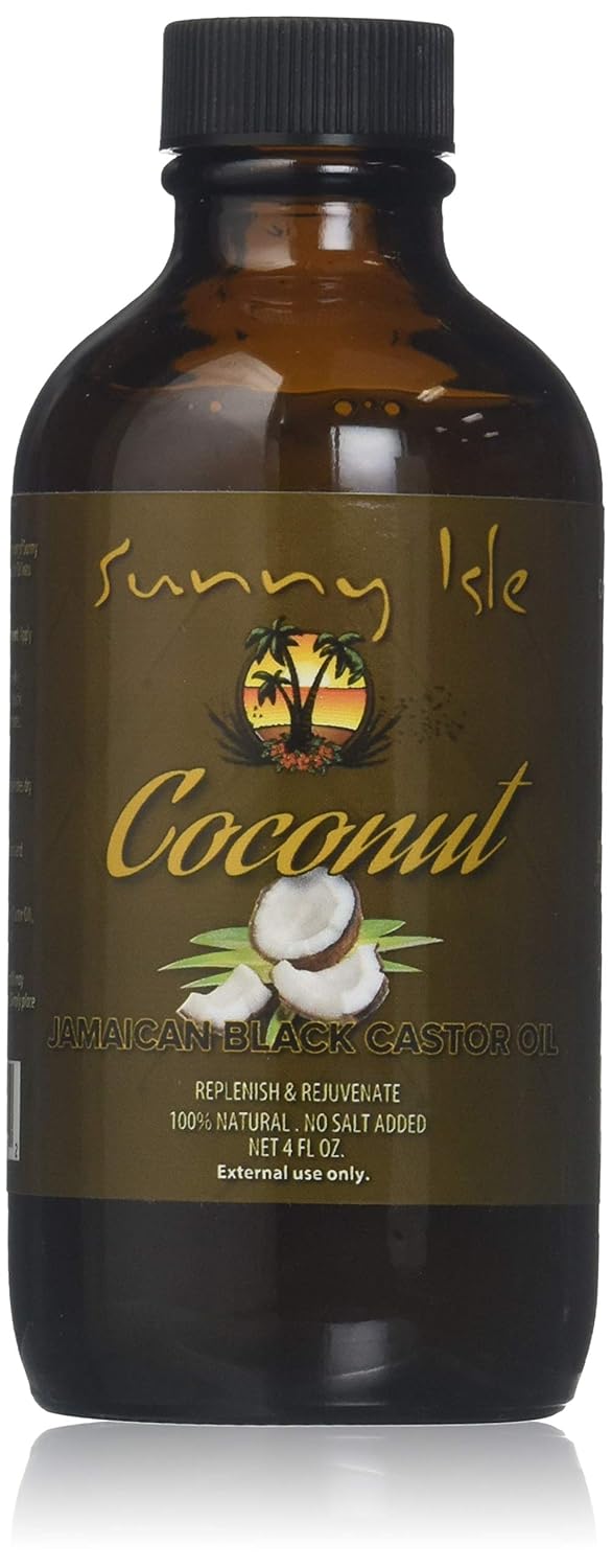 Sunny Isle Jamaican Castor Oil, Coconut Black, 4 Fluid Ounce