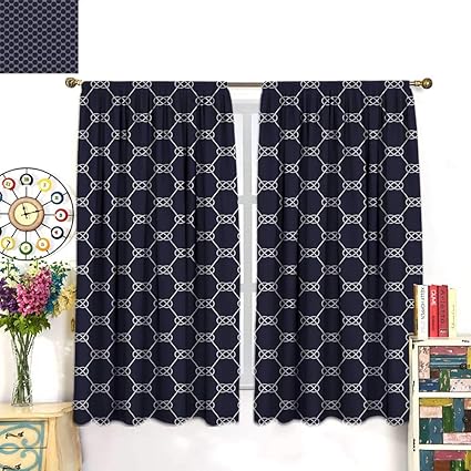 Amazon Com Winfreydecor Navy Blue Customized Curtains Navy