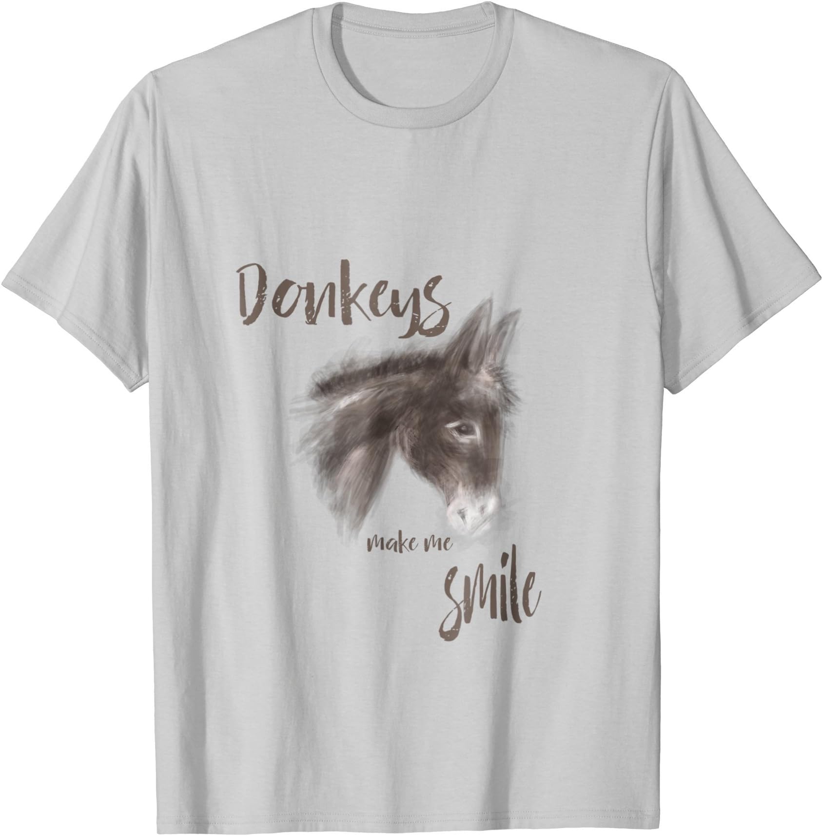 Donkeys Make Me Smile Cute Donkey T-Shirt