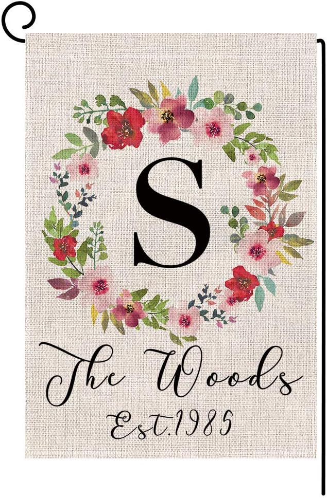 Best S Spring Monogrammed Garden Flag