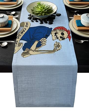 Amazon Com Artshowing Skulls Table Runner Party Supplies Fabric