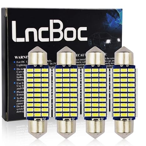 Lampada luci targa//interno siluro a led 42 mm T11 C5W 24 LED 6000K reali