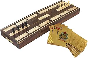 Tabla de madera juego - tableros de cribbage y tarjetas de juego del