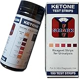 Smackfat Ketone Strips - Perfect for Ketogenic Diet and Diabetics - Precise Ketone Measurement and Supports Ketone Adaptation, 100 Strips