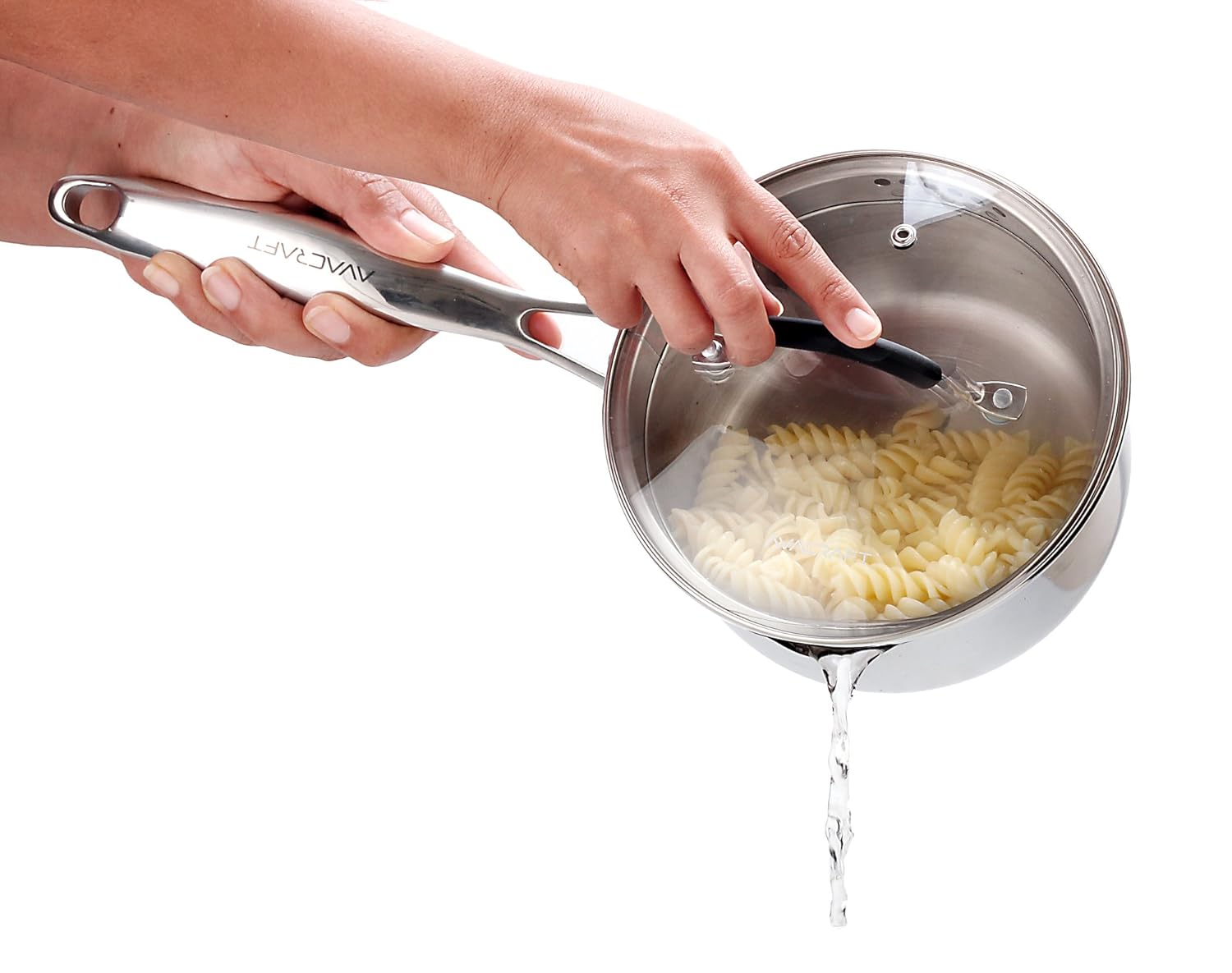 Strainer Lid Multipurpose Sauce Pan with Lid Sauce Pot Two Side Spouts