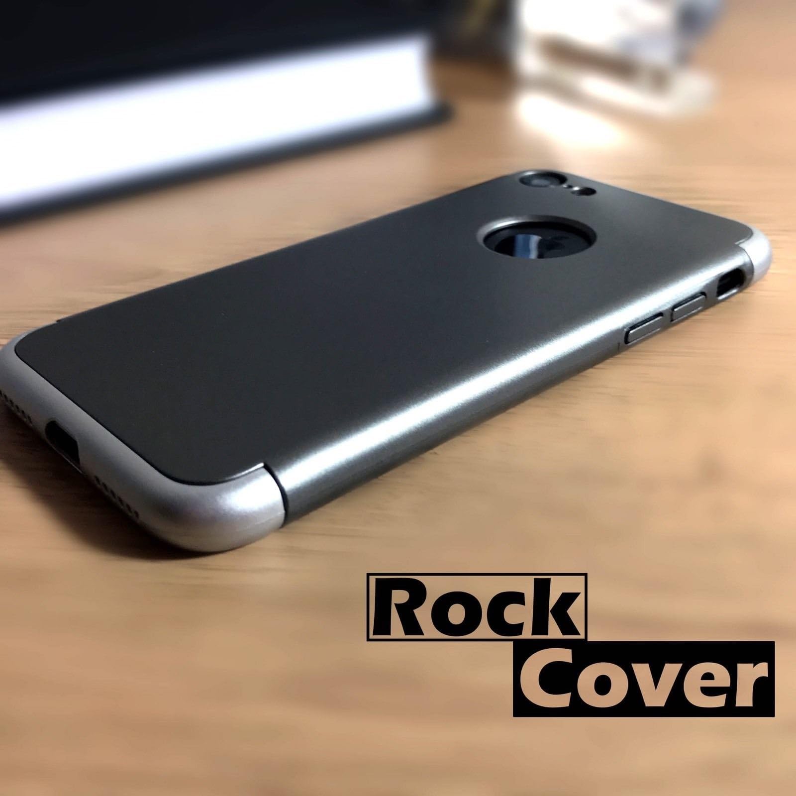 Apple iPhone 7 Original Case for Rock Cover Slide In Rugged Sports Tech Bumper Black Luxury Slim Slider Electroplate Metal Texture Plastic Hard Back Cover [Drop Protection] Armour Case for Apple iPhone 7 (4.7'')